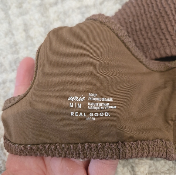aerie Ribbed Chocolate Brown Bikini - Picture 4 of 5